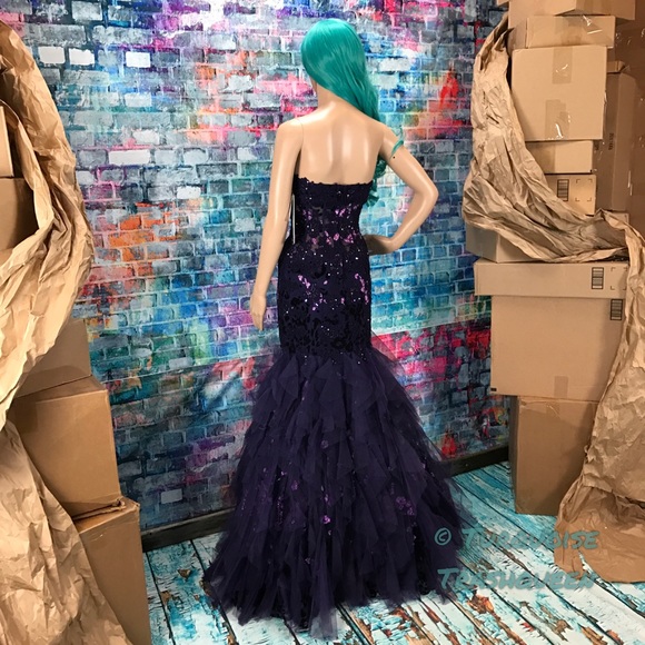 JOVANI Purple Glitter Corset Prom Gown! #172008 - Picture 7 of 7